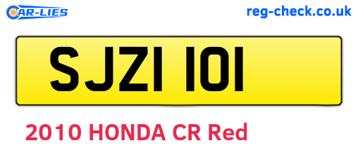 SJZ1101 are the vehicle registration plates.