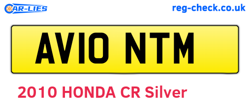 AV10NTM are the vehicle registration plates.