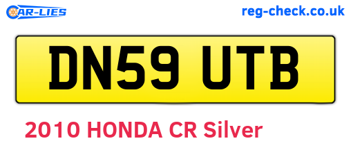 DN59UTB are the vehicle registration plates.