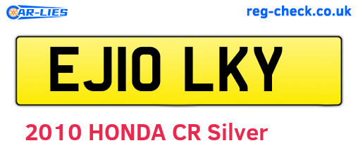 EJ10LKY are the vehicle registration plates.