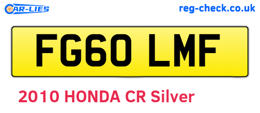 FG60LMF are the vehicle registration plates.