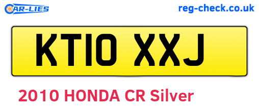 KT10XXJ are the vehicle registration plates.