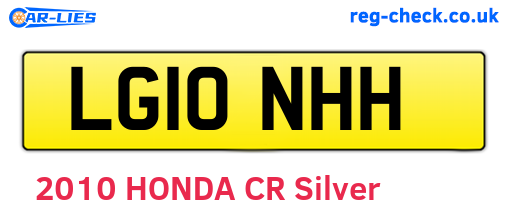 LG10NHH are the vehicle registration plates.