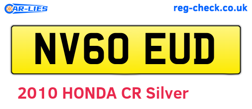 NV60EUD are the vehicle registration plates.