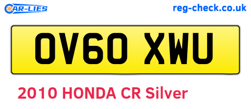 OV60XWU are the vehicle registration plates.
