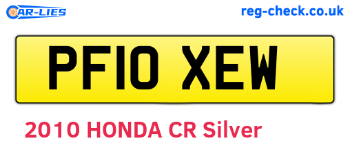 PF10XEW are the vehicle registration plates.