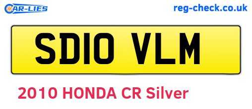 SD10VLM are the vehicle registration plates.