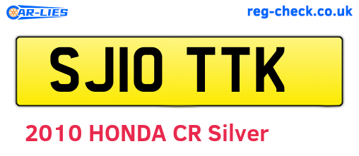 SJ10TTK are the vehicle registration plates.