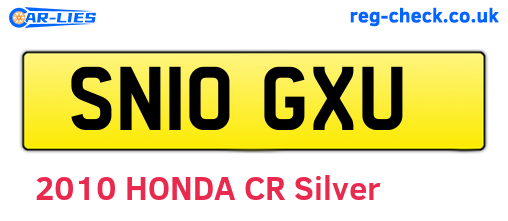 SN10GXU are the vehicle registration plates.