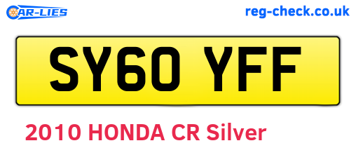 SY60YFF are the vehicle registration plates.