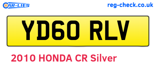 YD60RLV are the vehicle registration plates.