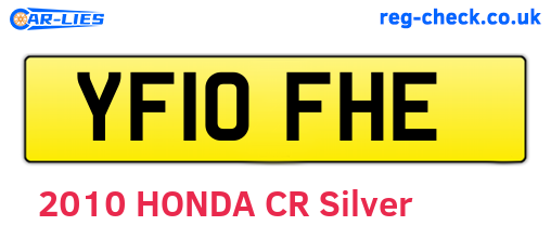 YF10FHE are the vehicle registration plates.