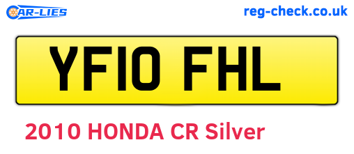 YF10FHL are the vehicle registration plates.