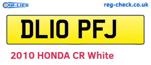 DL10PFJ are the vehicle registration plates.