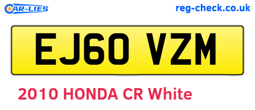 EJ60VZM are the vehicle registration plates.
