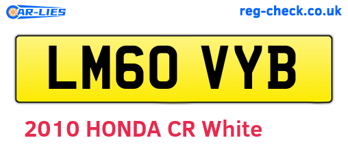 LM60VYB are the vehicle registration plates.