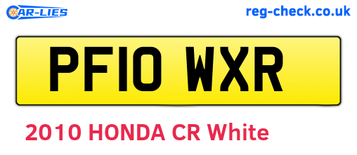 PF10WXR are the vehicle registration plates.