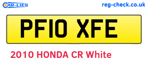 PF10XFE are the vehicle registration plates.