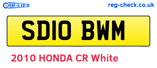SD10BWM are the vehicle registration plates.