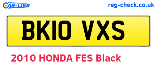 BK10VXS are the vehicle registration plates.