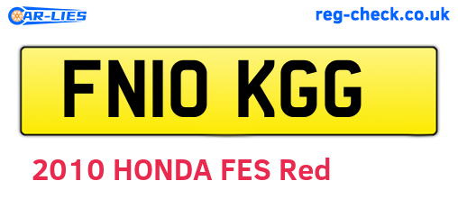 FN10KGG are the vehicle registration plates.