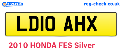 LD10AHX are the vehicle registration plates.