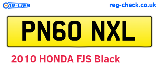 PN60NXL are the vehicle registration plates.