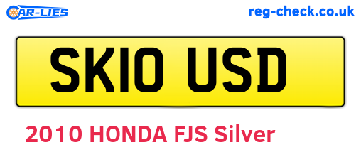 SK10USD are the vehicle registration plates.