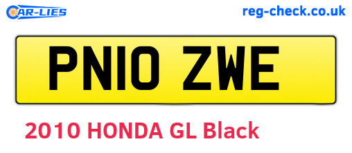 PN10ZWE are the vehicle registration plates.