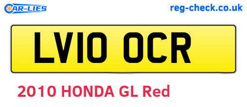 LV10OCR are the vehicle registration plates.