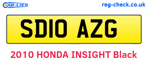 SD10AZG are the vehicle registration plates.