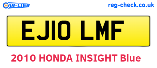 EJ10LMF are the vehicle registration plates.
