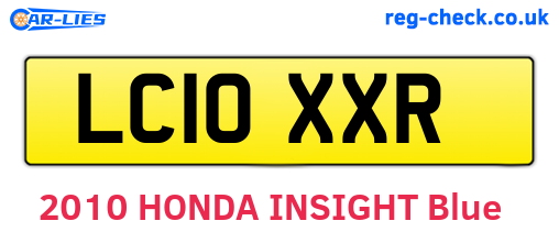 LC10XXR are the vehicle registration plates.