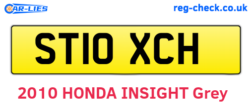 ST10XCH are the vehicle registration plates.