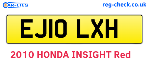EJ10LXH are the vehicle registration plates.