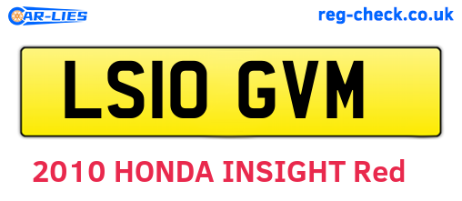 LS10GVM are the vehicle registration plates.