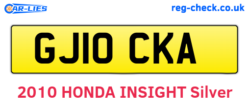 GJ10CKA are the vehicle registration plates.