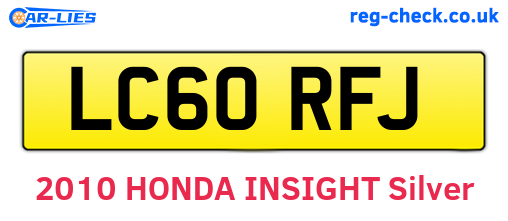 LC60RFJ are the vehicle registration plates.