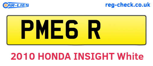 PME6R are the vehicle registration plates.