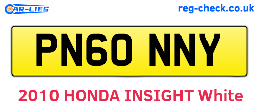 PN60NNY are the vehicle registration plates.