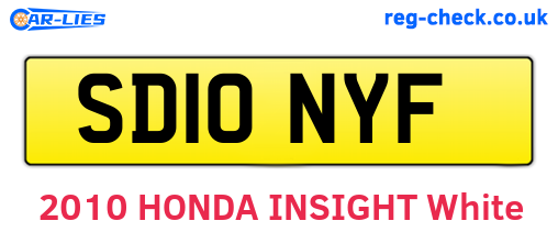 SD10NYF are the vehicle registration plates.