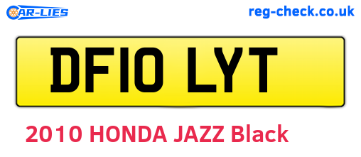 DF10LYT are the vehicle registration plates.