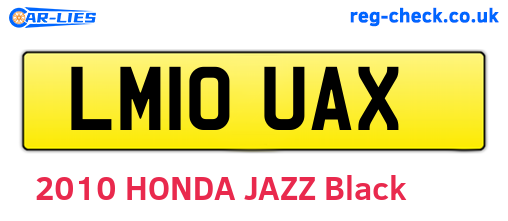 LM10UAX are the vehicle registration plates.