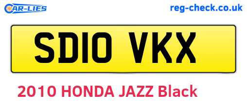 SD10VKX are the vehicle registration plates.