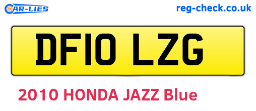 DF10LZG are the vehicle registration plates.