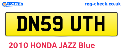 DN59UTH are the vehicle registration plates.