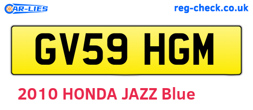 GV59HGM are the vehicle registration plates.