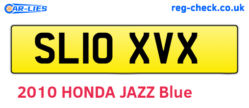 SL10XVX are the vehicle registration plates.