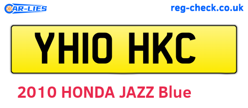 YH10HKC are the vehicle registration plates.