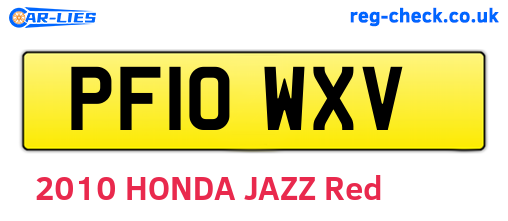 PF10WXV are the vehicle registration plates.